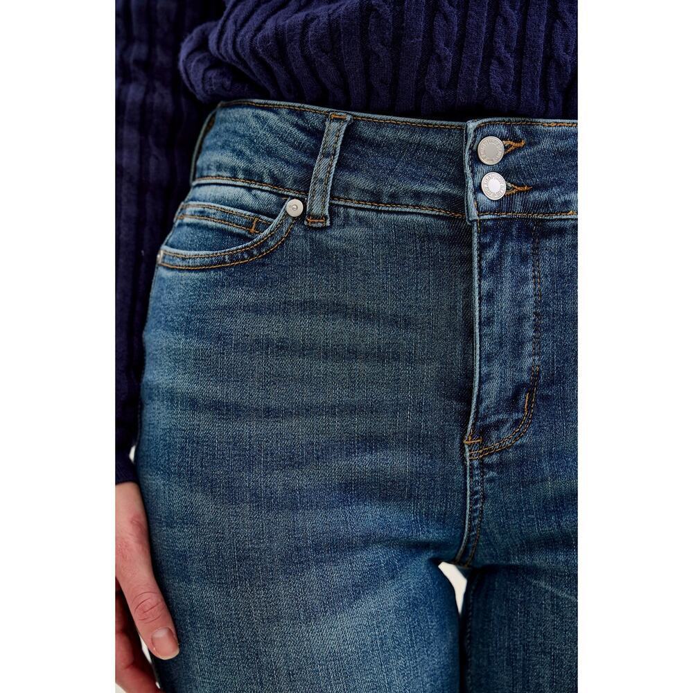Petite Flare Tummy Control Double Button High Waist Jean (Make Offer) - Picture 10 of 12
